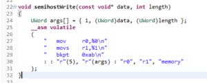 Semihost Write