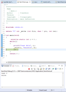 Semihost on LPC